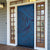 Hawaiian Whales Polynesian Art Motifs Door Cover Blue Color - Polynesian Pride