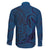 Hawaiian Whales Polynesian Art Motifs Family Matching Long Sleeve Bodycon Dress and Hawaiian Shirt Blue Color - Polynesian Pride