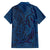 Hawaiian Whales Polynesian Art Motifs Family Matching Off The Shoulder Long Sleeve Dress and Hawaiian Shirt Blue Color - Polynesian Pride
