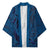 Hawaiian Whales Polynesian Art Motifs Kimono Blue Color - Polynesian Pride