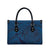 Hawaiian Whales Polynesian Art Motifs Leather Bag Blue Color - Polynesian Pride