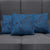 Hawaiian Whales Polynesian Art Motifs Pillow Cover Blue Color - Polynesian Pride