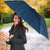 Hawaiian Whales Polynesian Art Motifs Umbrella Blue Color - Polynesian Pride