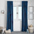 Hawaiian Whales Polynesian Art Motifs Window Curtain Blue Color - Polynesian Pride