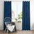 Hawaiian Whales Polynesian Art Motifs Window Curtain Blue Color - Polynesian Pride