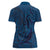 Hawaiian Whales Polynesian Art Motifs Women Polo Shirt Blue Color - Polynesian Pride