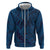 Hawaiian Whales Polynesian Art Motifs Zip Hoodie Blue Color - Polynesian Pride