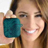 Hawaiian Whales Polynesian Art Motifs AirPods Case Turquoise Color - Polynesian Pride