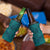 Hawaiian Whales Polynesian Art Motifs 4 in 1 Can Cooler Tumbler Turquoise Color - Polynesian Pride