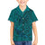Hawaiian Whales Polynesian Art Motifs Family Matching Summer Maxi Dress and Hawaiian Shirt Turquoise Color - Polynesian Pride