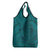 Hawaiian Whales Polynesian Art Motifs Grocery Bag Turquoise Color - Polynesian Pride