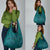 Hawaiian Whales Polynesian Art Motifs Grocery Bag Turquoise Color - Polynesian Pride