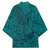 Hawaiian Whales Polynesian Art Motifs Kimono Turquoise Color - Polynesian Pride