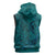 Hawaiian Whales Polynesian Art Motifs Sleeveless Zip Hoodie Turquoise Color - Polynesian Pride
