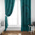 Hawaiian Whales Polynesian Art Motifs Window Curtain Turquoise Color - Polynesian Pride