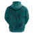 Hawaiian Whales Polynesian Art Motifs Zip Hoodie Turquoise Color - Polynesian Pride