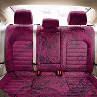 Hawaiian Whales Polynesian Art Motifs Back Car Seat Cover Pink Color - Polynesian Pride