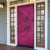 Hawaiian Whales Polynesian Art Motifs Door Cover Pink Color - Polynesian Pride