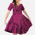 Hawaiian Whales Polynesian Art Motifs Family Matching Mermaid Dress and Hawaiian Shirt Pink Color - Polynesian Pride