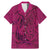 Hawaiian Whales Polynesian Art Motifs Family Matching Mermaid Dress and Hawaiian Shirt Pink Color - Polynesian Pride