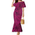 Hawaiian Whales Polynesian Art Motifs Family Matching Mermaid Dress and Hawaiian Shirt Pink Color - Polynesian Pride