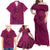 Hawaiian Whales Polynesian Art Motifs Family Matching Off Shoulder Maxi Dress and Hawaiian Shirt Pink Color - Polynesian Pride