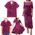 Hawaiian Whales Polynesian Art Motifs Family Matching Puletasi and Hawaiian Shirt Pink Color - Polynesian Pride