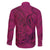 Hawaiian Whales Polynesian Art Motifs Family Matching Puletasi and Hawaiian Shirt Pink Color - Polynesian Pride