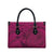 Hawaiian Whales Polynesian Art Motifs Leather Bag Pink Color - Polynesian Pride