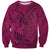Hawaiian Whales Polynesian Art Motifs Sweatshirt Pink Color - Polynesian Pride