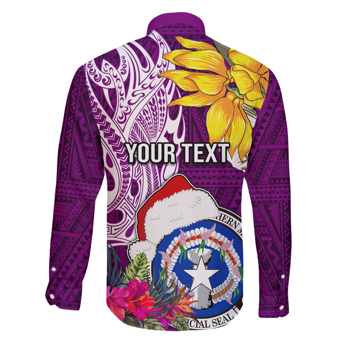 Custom Northern Mariana Islands Christmas Family Matching Mermaid Dress and Hawaiian Shirt Funny Santa Hug Latte Stone Ylang-ylang and Polynesia Pattern Pink LT03 - Polynesian Pride