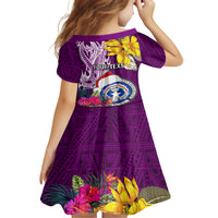 Custom Northern Mariana Islands Christmas Family Matching Tank Maxi Dress and Hawaiian Shirt Funny Santa Hug Latte Stone Ylang-ylang and Polynesia Pattern Pink LT03 - Polynesian Pride