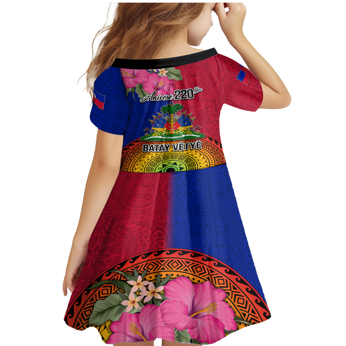 Haiti Battle of Vertieres Family Matching Mermaid Dress and Hawaiian Shirt The Haitian Revolution 220th Anniversary Polynesian Style LT03 - Polynesian Pride