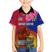 Haiti Battle of Vertieres Kid Hawaiian Shirt The Haitian Revolution 220th Anniversary Polynesian Style LT03 Kid Red - Polynesian Pride