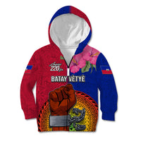 Haiti Battle of Vertieres Kid Hoodie The Haitian Revolution 220th Anniversary Polynesian Style LT03 - Polynesian Pride