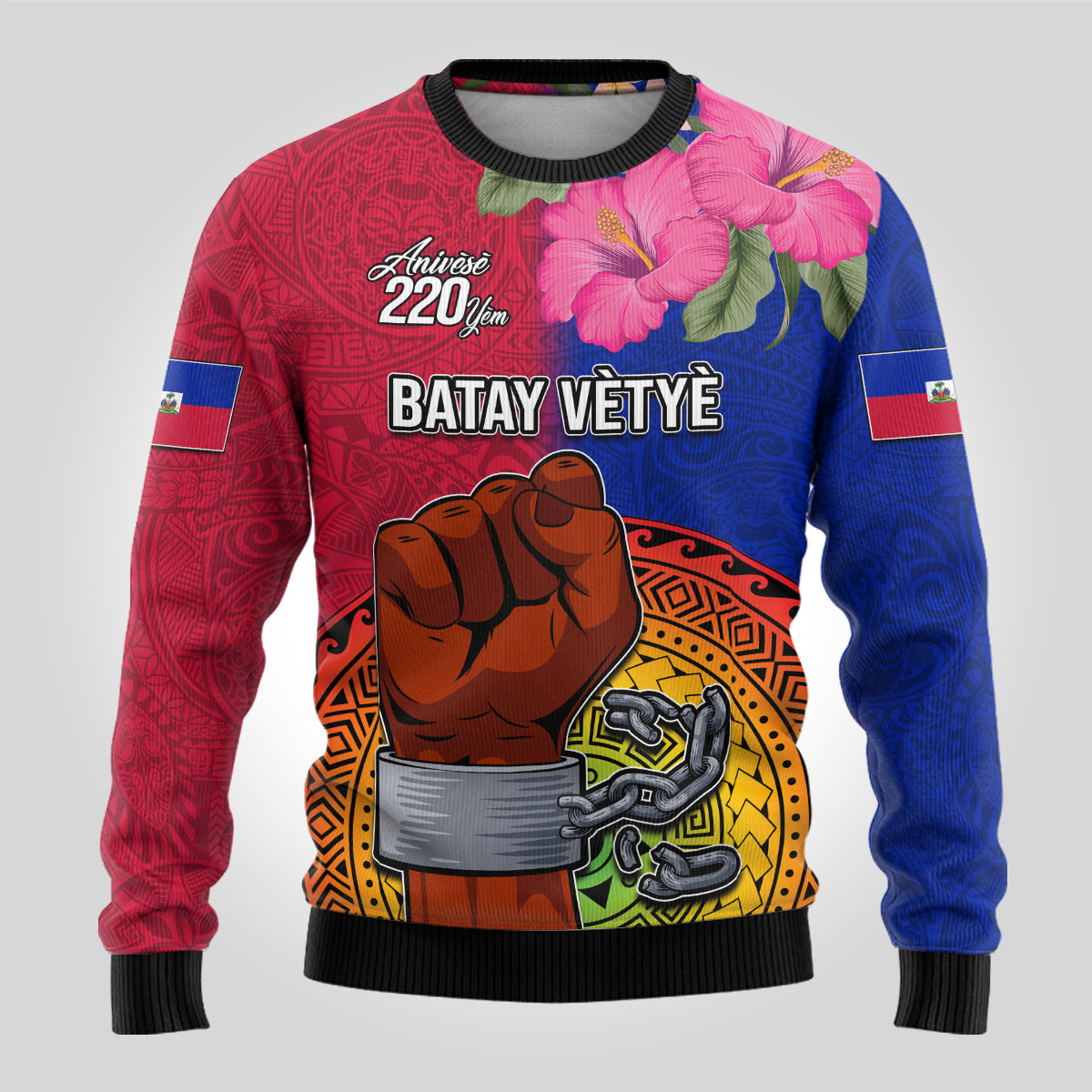 Haiti Battle of Vertieres Ugly Christmas Sweater The Haitian Revolution 220th Anniversary LT03 - Polynesian Pride