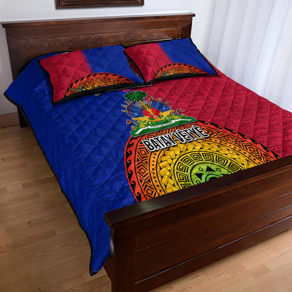 Haiti Battle of Vertieres Quilt Bed Set The Haitian Revolution 220th Anniversary Polynesian Style LT03 - Polynesian Pride
