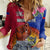 Haiti Battle of Vertieres Women Casual Shirt The Haitian Revolution 220th Anniversary Polynesian Style LT03 Female Red - Polynesian Pride