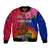 Personalised Haiti Battle of Vertieres Bomber Jacket The Haitian Revolution 220th Anniversary Polynesian Style LT03 Unisex Red - Polynesian Pride