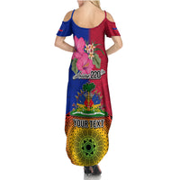 Personalised Haiti Battle of Vertieres Family Matching Summer Maxi Dress and Hawaiian Shirt The Haitian Revolution 220th Anniversary Polynesian Style LT03 - Polynesian Pride