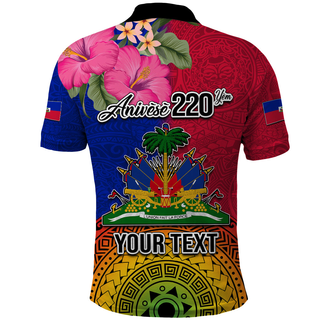 Personalised Haiti Battle of Vertieres Polo Shirt The Haitian Revolution 220th Anniversary Polynesian Style LT03 - Polynesian Pride