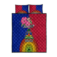 Personalised Haiti Battle of Vertieres Quilt Bed Set The Haitian Revolution 220th Anniversary Polynesian Style LT03 Red - Polynesian Pride
