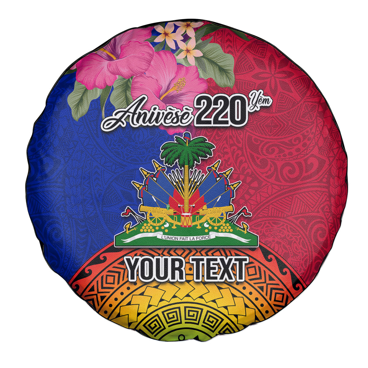 Personalised Haiti Battle of Vertieres Spare Tire Cover The Haitian Revolution 220th Anniversary Polynesian Style LT03 - Polynesian Pride