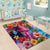 Polynesian Women Area Rug Tropical Plant - Vibrant Surreal Dreamscape Vibe