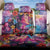 Polynesian Women Back Car Seat Cover Tropical Plant - Vibrant Surreal Dreamscape Vibe