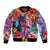 Polynesian Women Bomber Jacket Tropical Plant - Vibrant Surreal Dreamscape Vibe