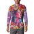 Polynesian Women Button Sweatshirt Tropical Plant - Vibrant Surreal Dreamscape Vibe