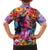 Polynesian Women Family Matching Short Sleeve Bodycon Dress and Hawaiian Shirt Tropical Plant - Vibrant Surreal Dreamscape Vibe