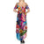 Polynesian Women Family Matching Summer Maxi Dress and Hawaiian Shirt Tropical Plant - Vibrant Surreal Dreamscape Vibe
