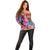 Polynesian Women Off Shoulder Sweater Tropical Plant - Vibrant Surreal Dreamscape Vibe